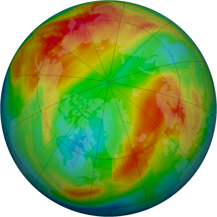 Arctic ozone map for 24 January 2003